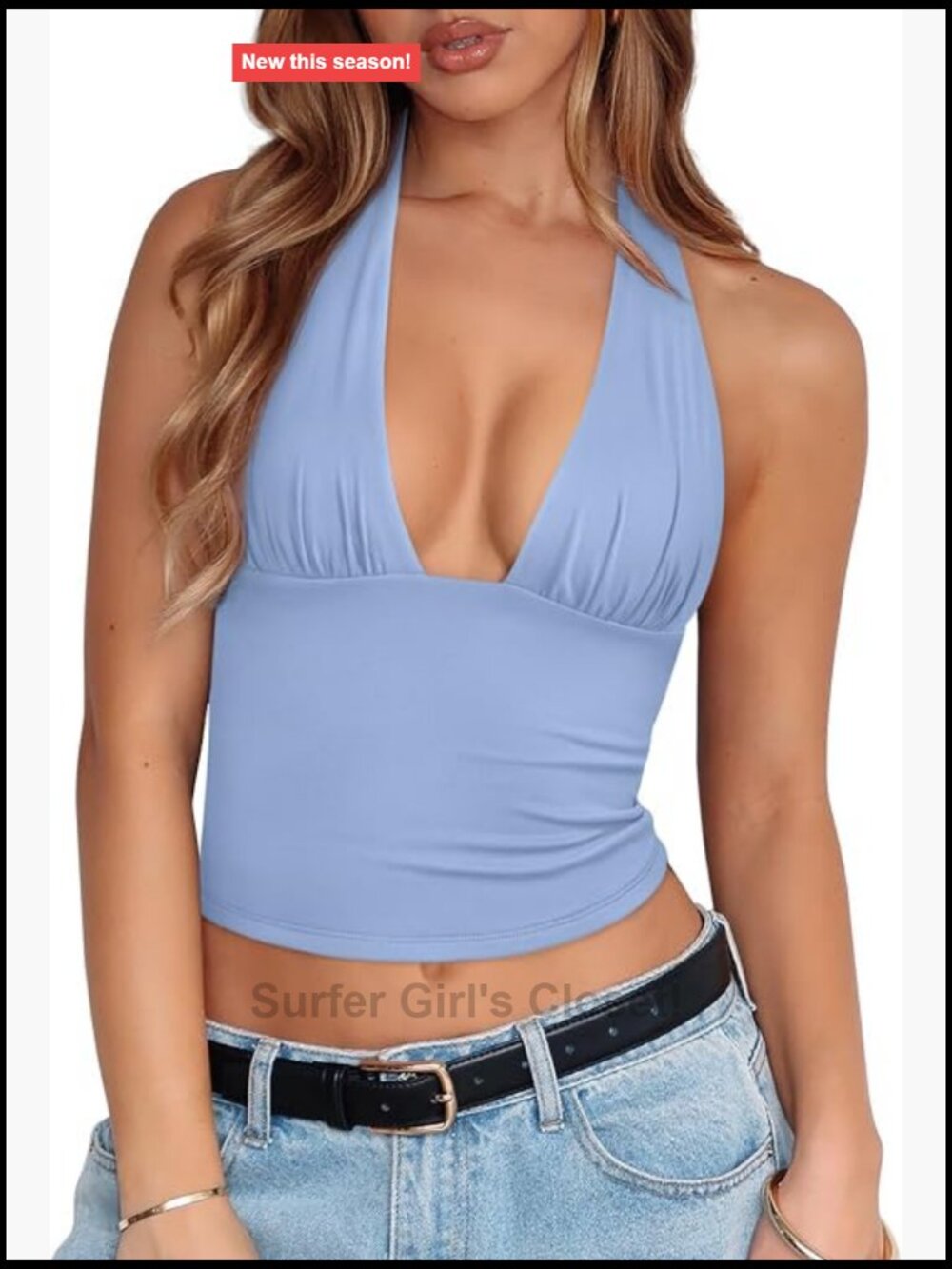 Women's Halter Crop Tank Top Backless Sleeveless Summer